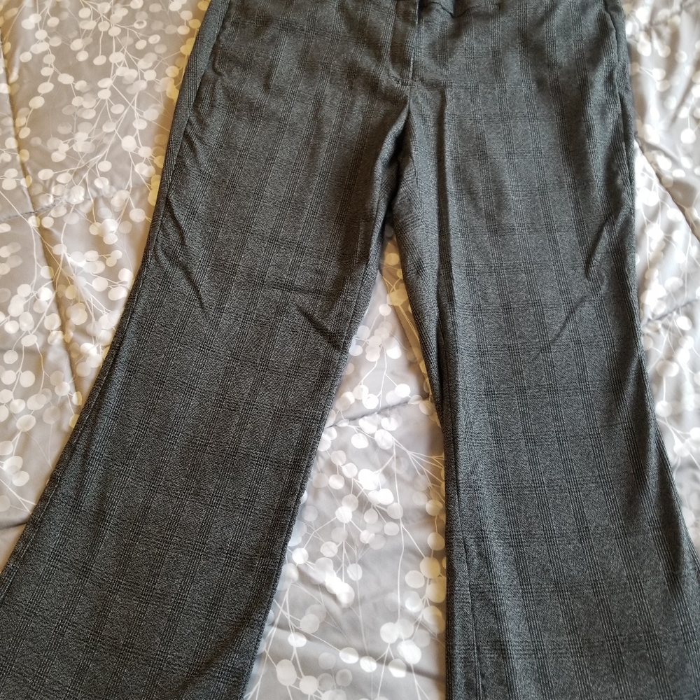 Plaid grey dress pants